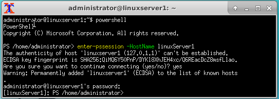 LinuxUbuntuToLinuxUbuntuPSSession